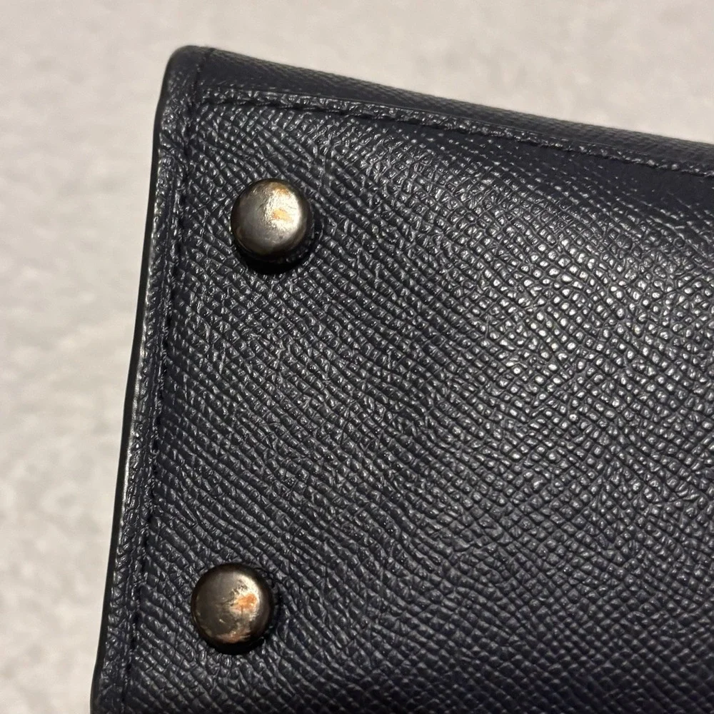 COACH Tilly Butterfly Leather Top Handle Shoulder Crossbody Bag Midnight READ